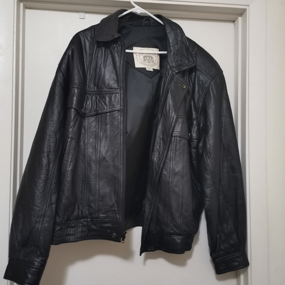 John Ashford Leather  Jacket  Black L - Picture 2 of 7